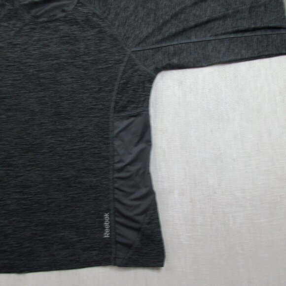 Reebok Active Shirt‎ Mens XL Gray Space Dye Stretch Long Sleeve Slim Performance - Picture 3 of 10